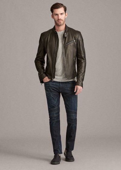 Jaqueta Ralph Lauren Randall Lambskin Biker Homem 70182-GZYM